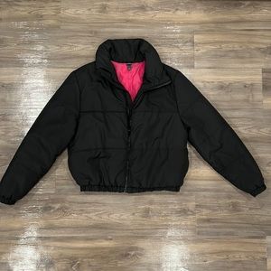 Wild Fable Cropped Black Puffer Jacket - Size Medium